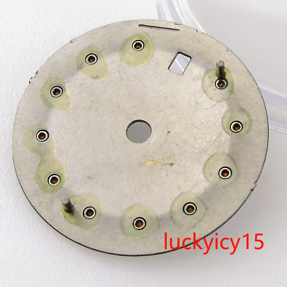 Bliger 20.5MM Blue Green Black Watch Dial Luminous Gold Diamond Index Fit NH05
