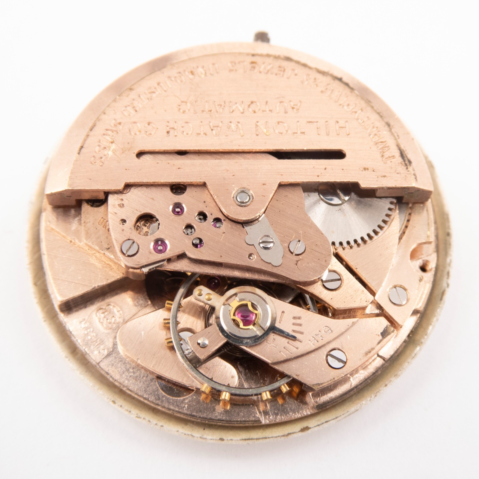 Vintage Hilton / AS 1583N 25-Jewel Automatic Wristwatch Movement, Ticks a Bit