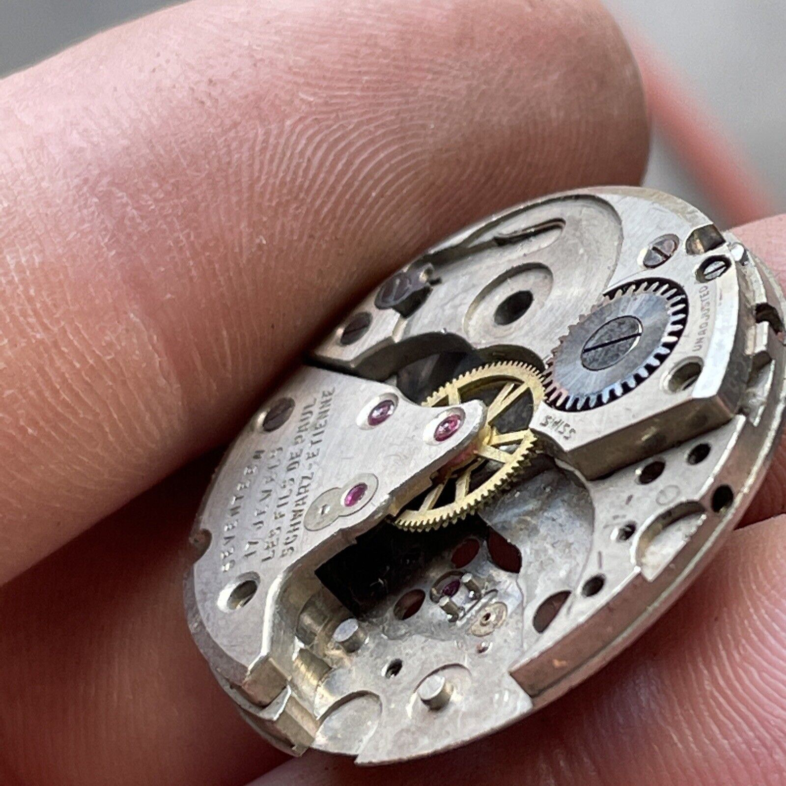 Vintage Schwarz-Etienne Seventeen Jewel Unadjusted Movement