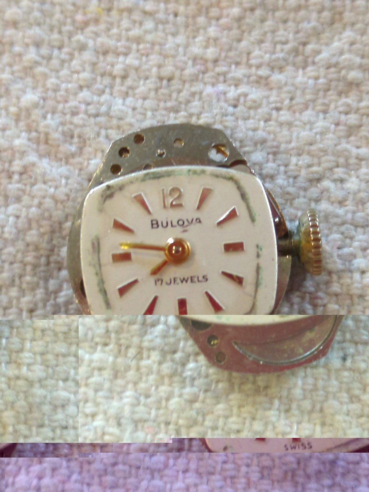 Lot of 9 Vintage Ladies Dress Watch Movements For Parts or Repairs. See Pictures