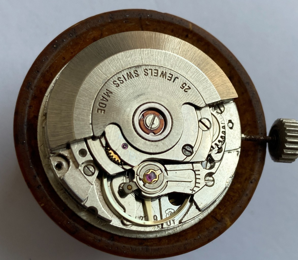 MEN WRIST WATCH FOR PARTS MOVEMENT AUTOMATIC 25 JEWELS TENOR-DORLY CAL. ETA 2789