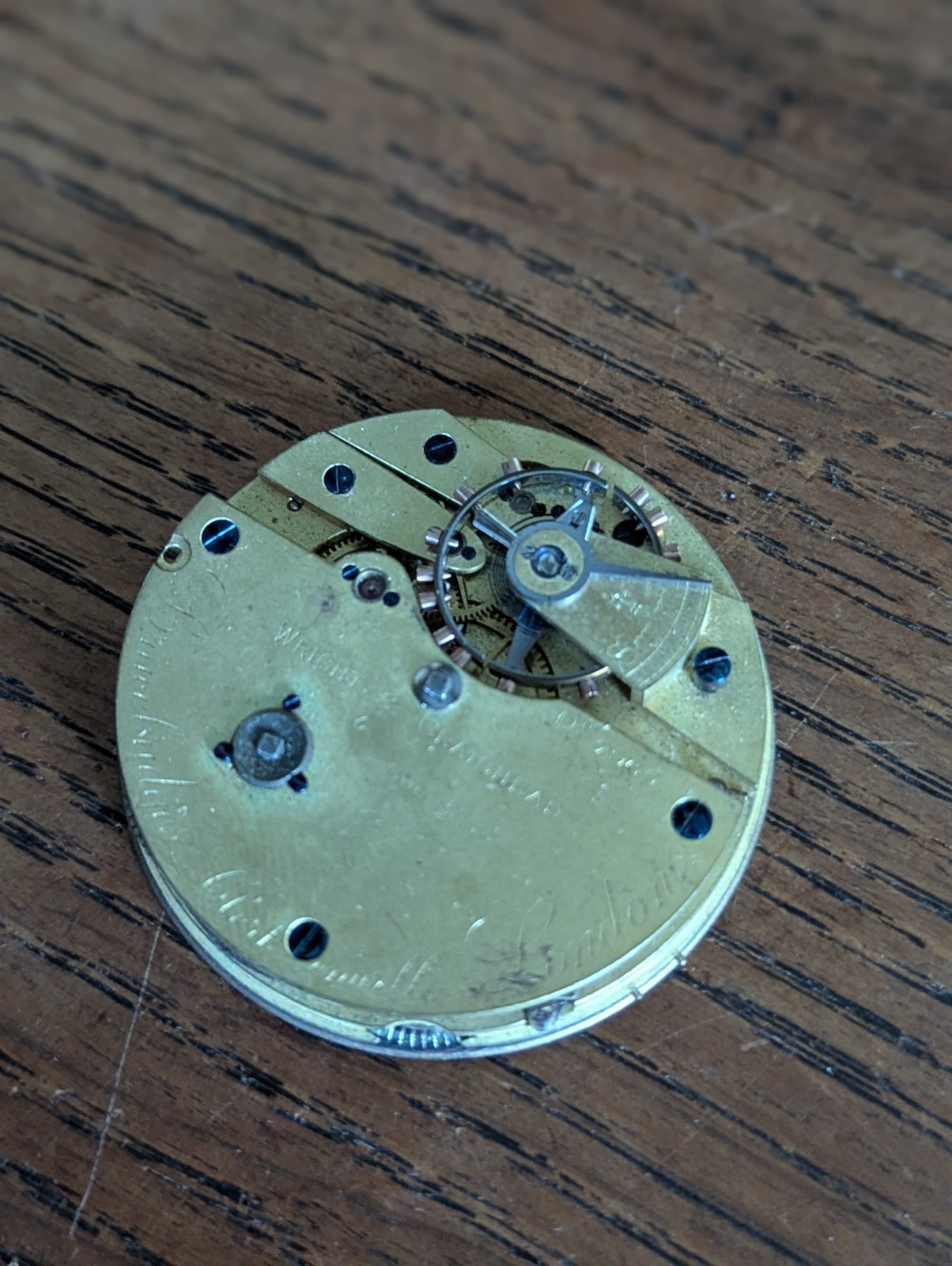 Wright & Craighead, London, Going Barrel Pocket Watch Movement to Restore #S668