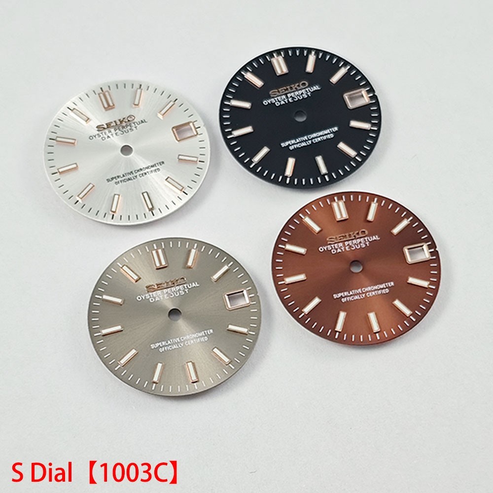 28.5mm For Seiko Watch Dial Green Luminous Fit NH35 NH36 Movement Watches 1003BC