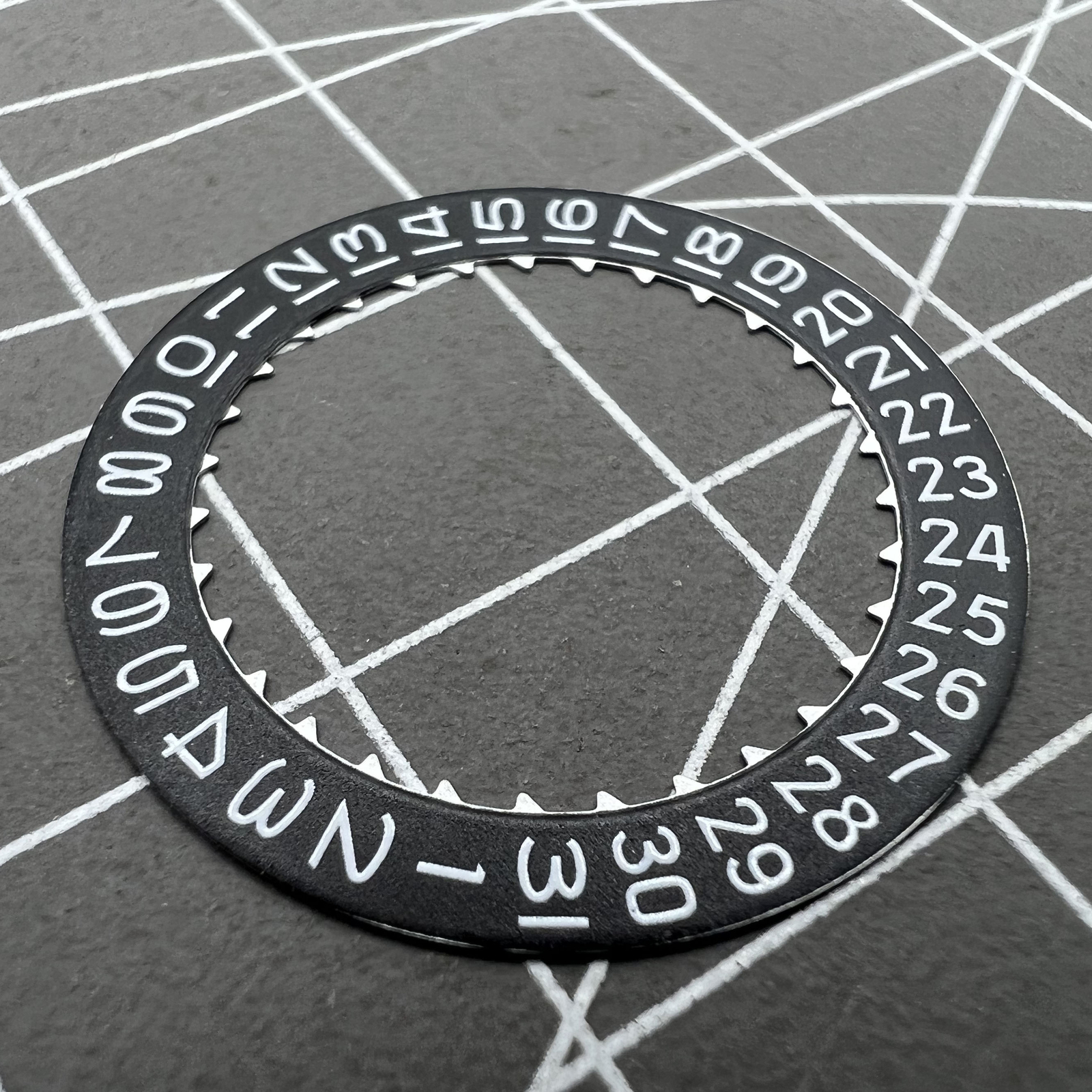 Black Date Disk Wheel Date Wheel for Miyota 9015 Date At 3 Movement