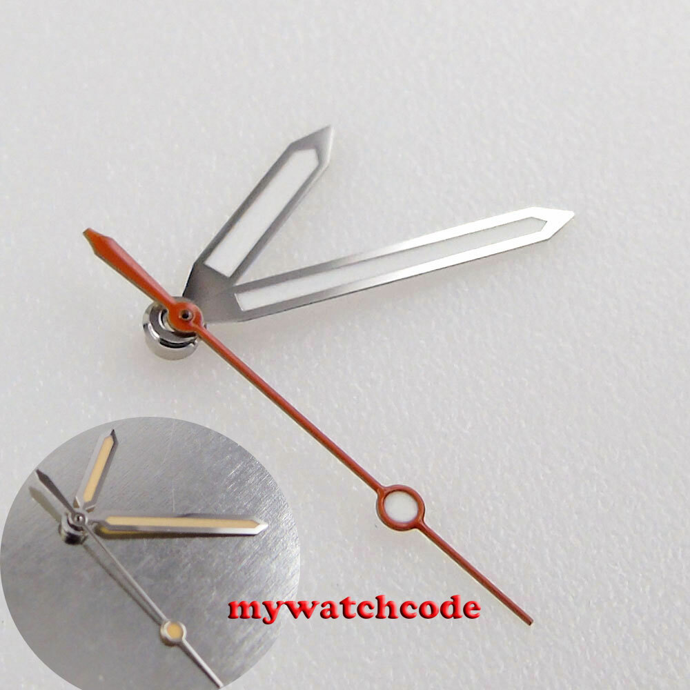 super luminous silver edge white watch Hands fit Japan NH35 NH36 movement