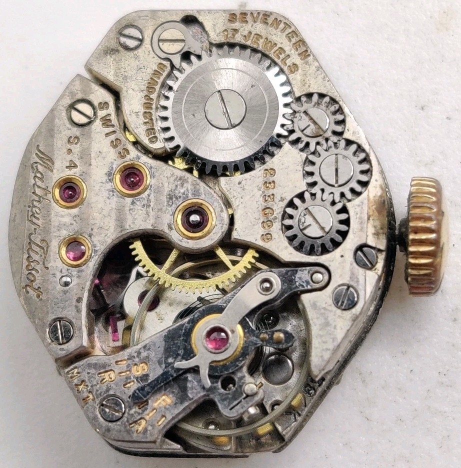 Vintage Mathey-Tissot Cyma Cal. 384K 17 jewel watch movement Running