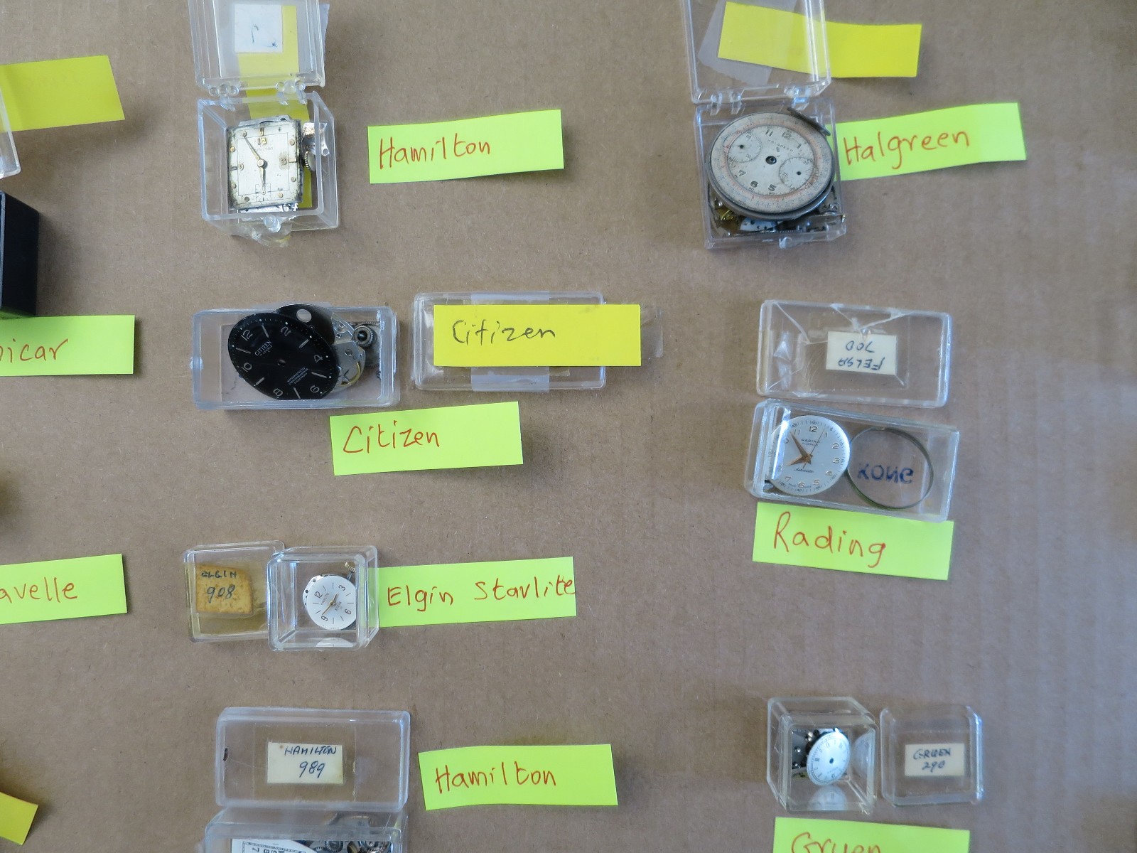 Lot 20 Bulova, Hamilton, Gruen, Rading, Waltham, Halgreen SWISS Movements Parts