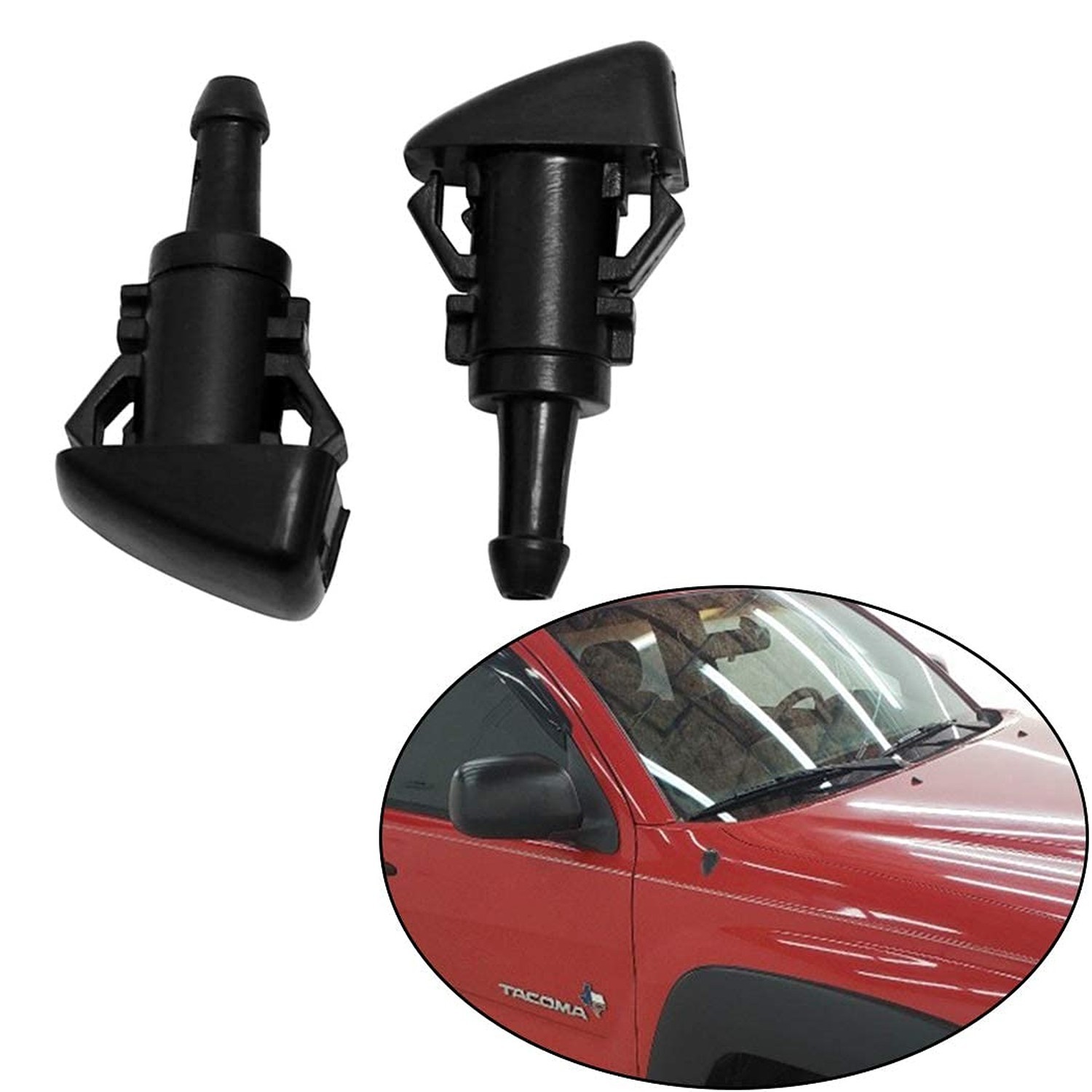 ZHParty 2 Pcs Front Windshield Washer Nozzle Wiper Spray Jet Kit fit for Toyo…