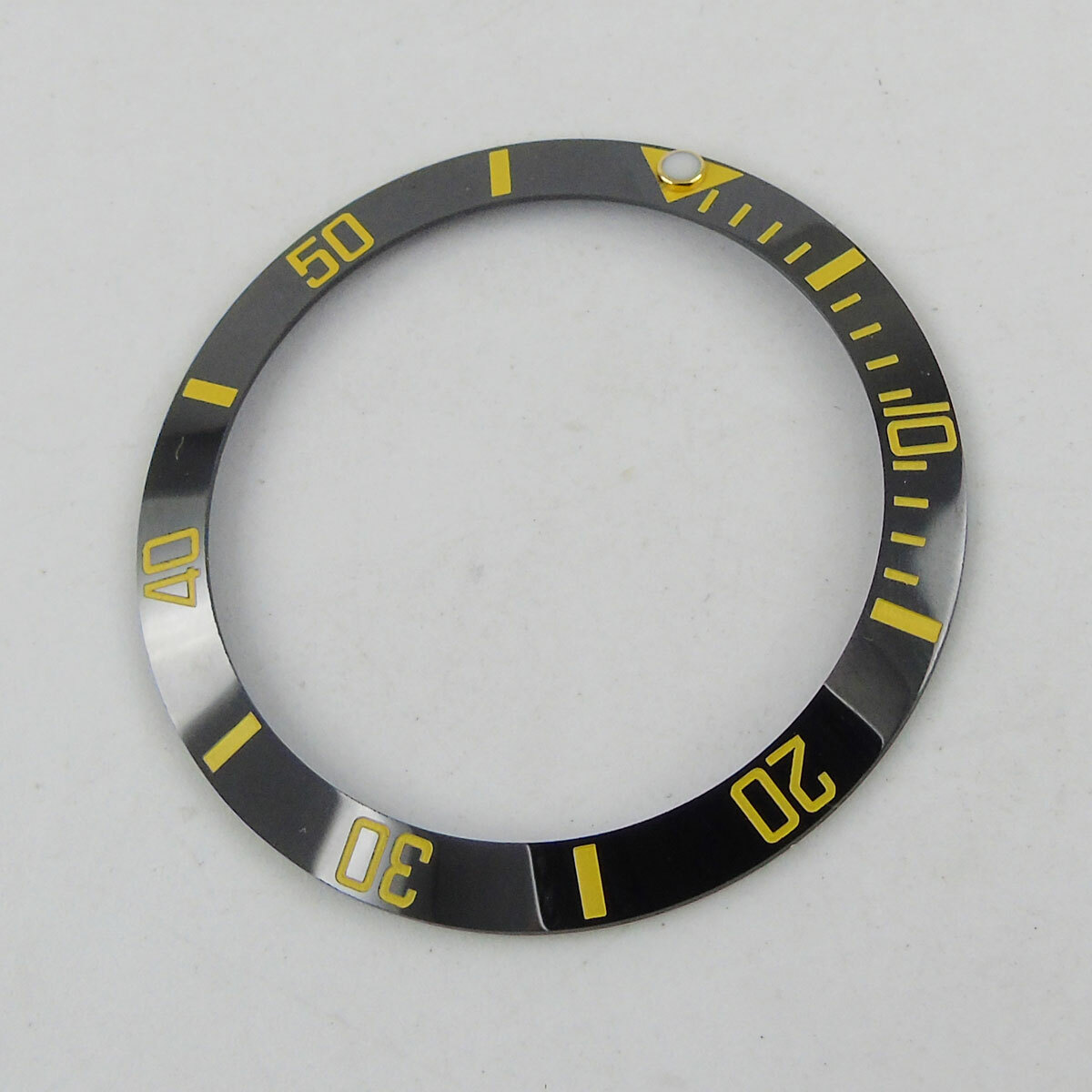 38mm*30.6mm Yellow/Gold/Mark Slope Black Watch Bezel Insert Ceramic fit 40mm Cas