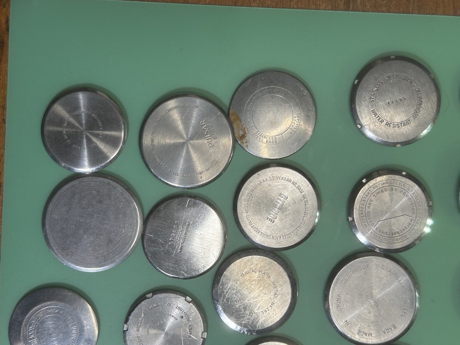 Watch Case Backs – Total of 54 – Various Brands – 1 Lot – 22.4mm – 46.8mm