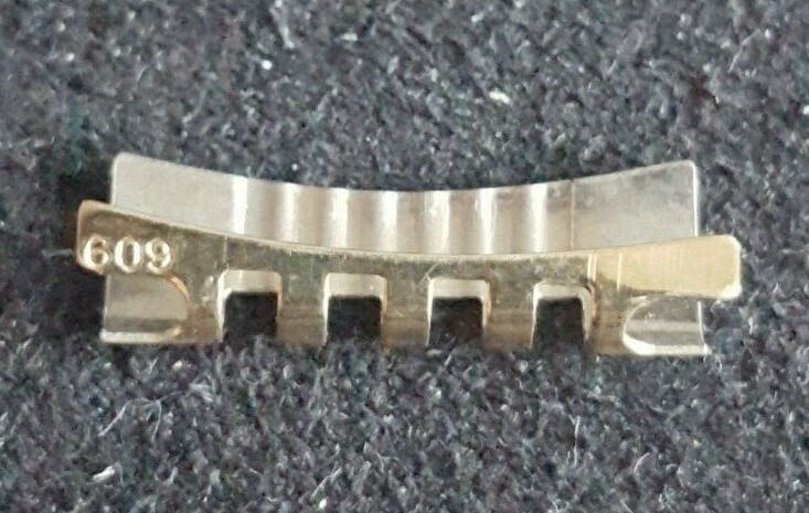 Omega Gold Plated Shiny-Brush Finish End Piece Number 609
