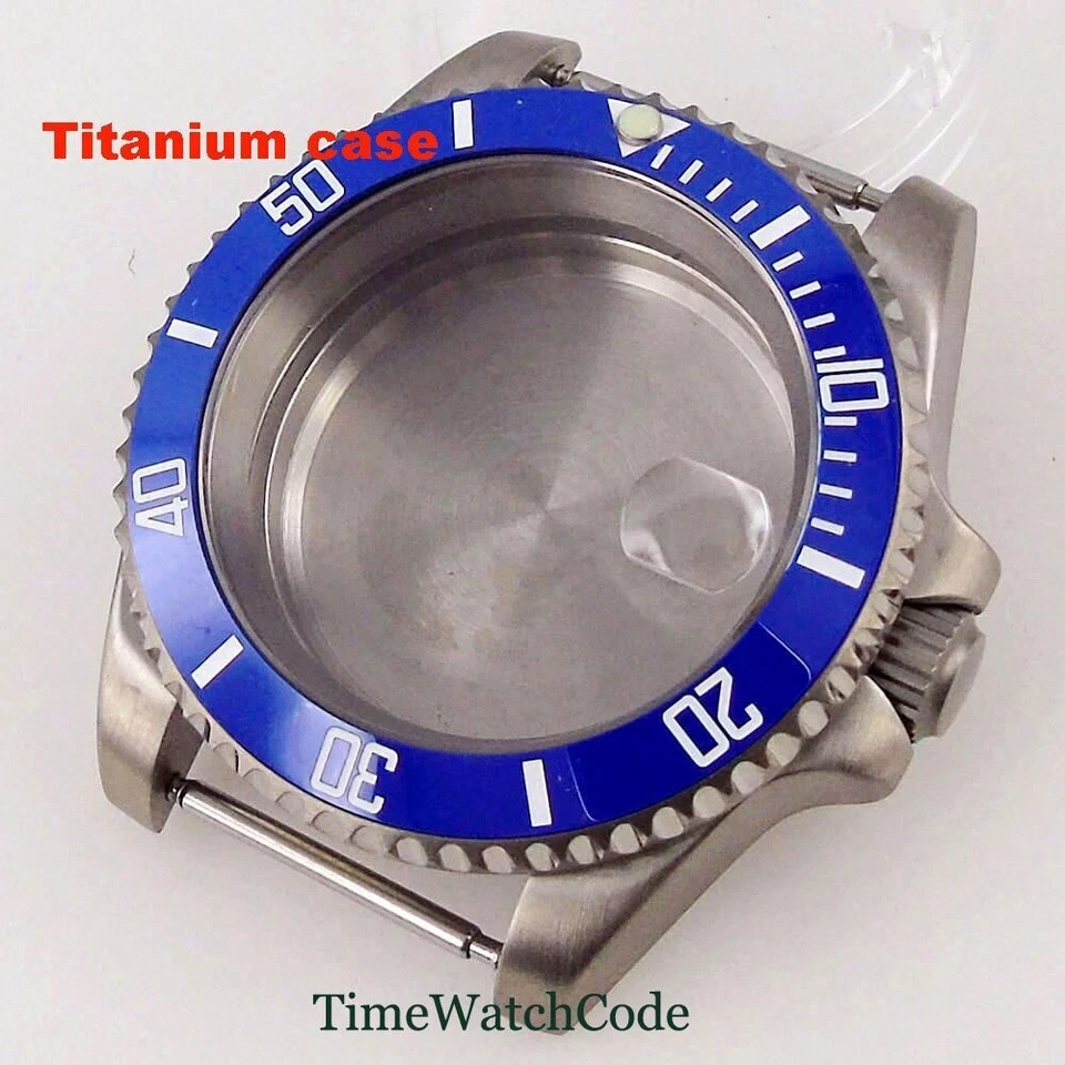 Titanium Watch Case 40mm 200m Waterproof Fit NH35 NH36 ETA2824 PT5000 Movement