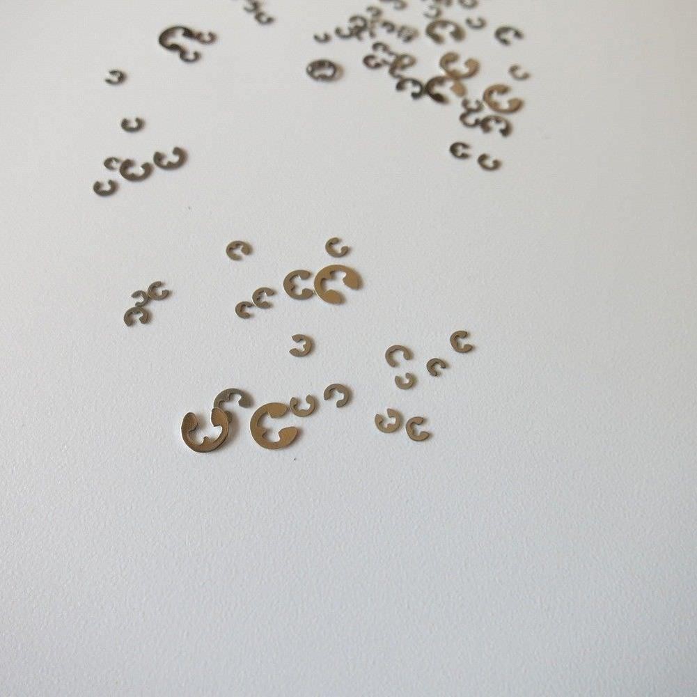 90Pcs 9 Sizes Chronograph Watch Pusher Button C-clip E Clip Circlip Ring Tool A