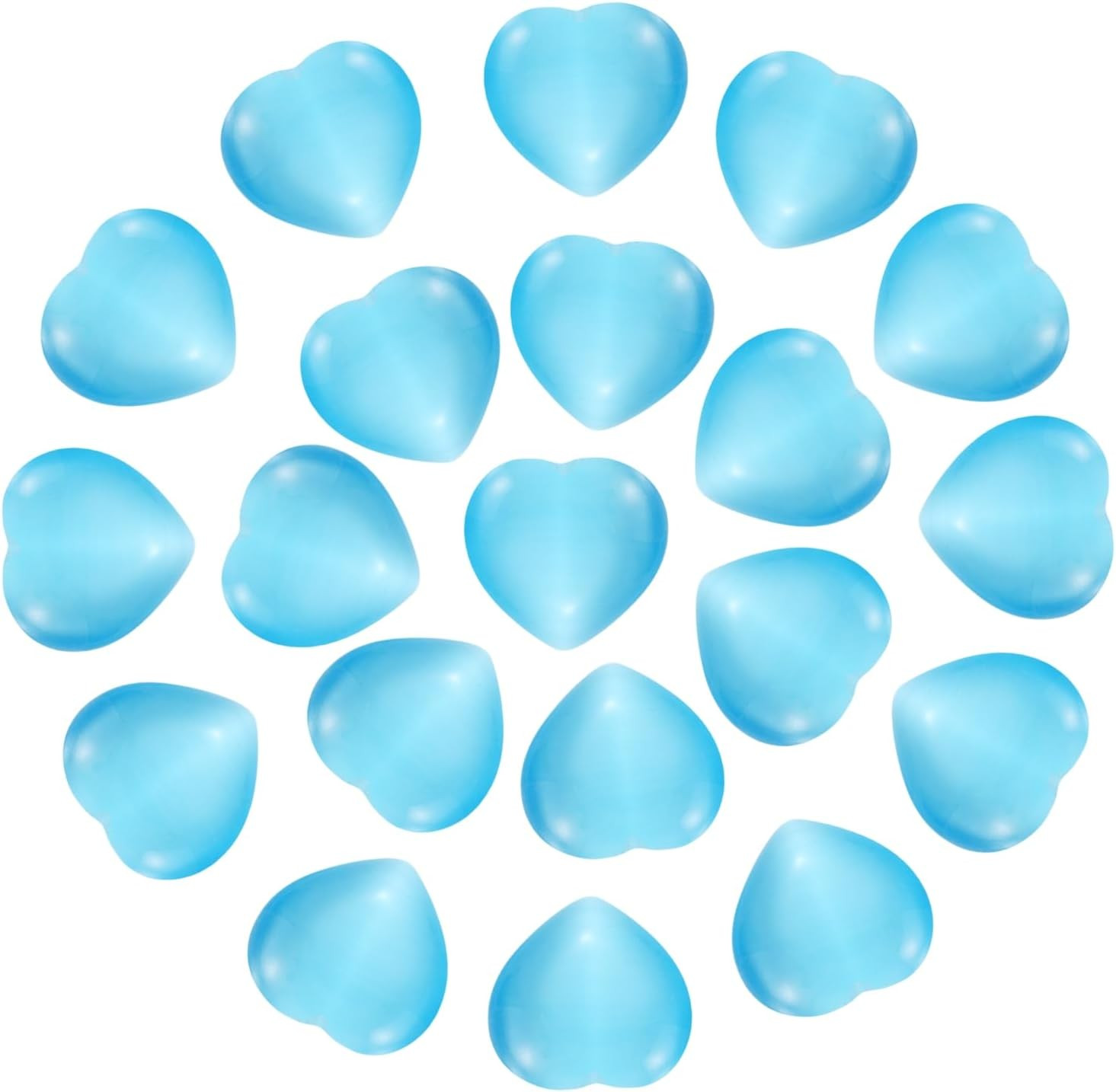 20Pcs Natural Heart Shaped Crystal Stone, 0.6 Inch 5/16″ Thick Mini Polished Lov