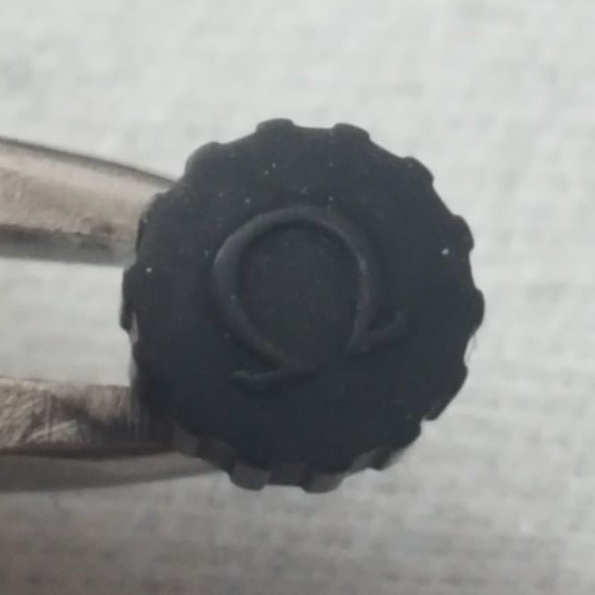Omega Screw Down Crown, Black Threaded Part Number 42093