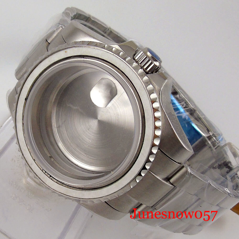 40MM SUB Men Watch for NH35A NH34 ETA 2824 Oyster/Jubilee Sapphire Screw Crown