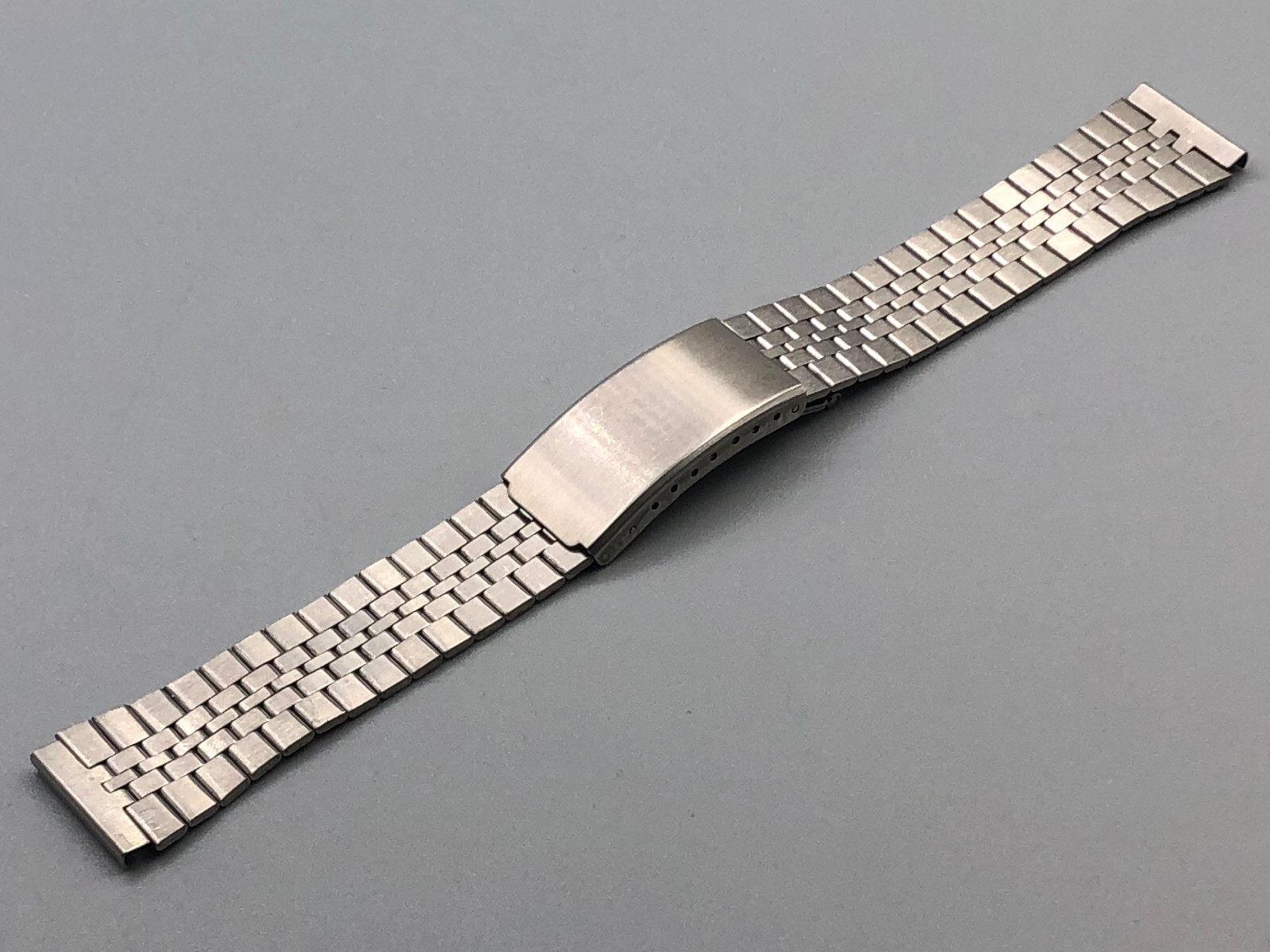 VINTAGE 70s 80s NOS UNBRANDED STAINLESS STEEL 18mm WATCH BRACELET SEIKO CITIZEN