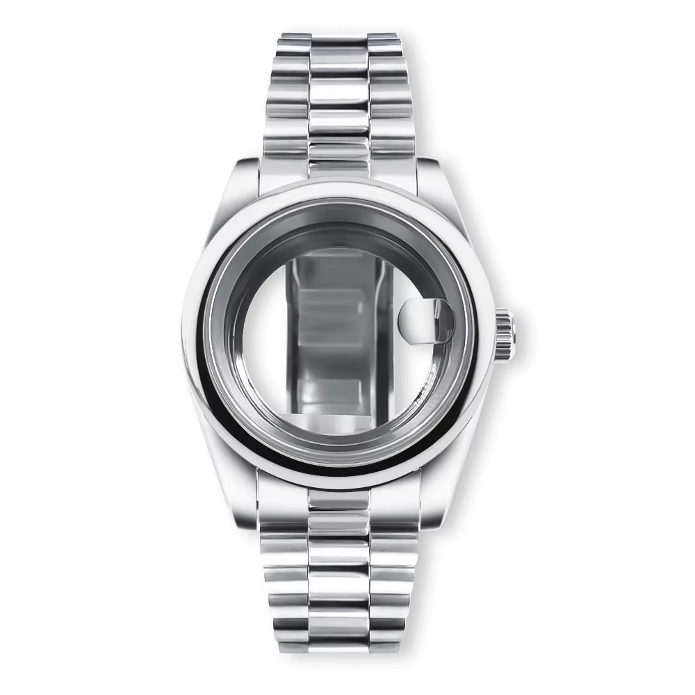 36Mm/39Mm Silver Watch Case Sapphire Glass Fit NH35 NH36 ETA2824 2836 Mingzhu DG