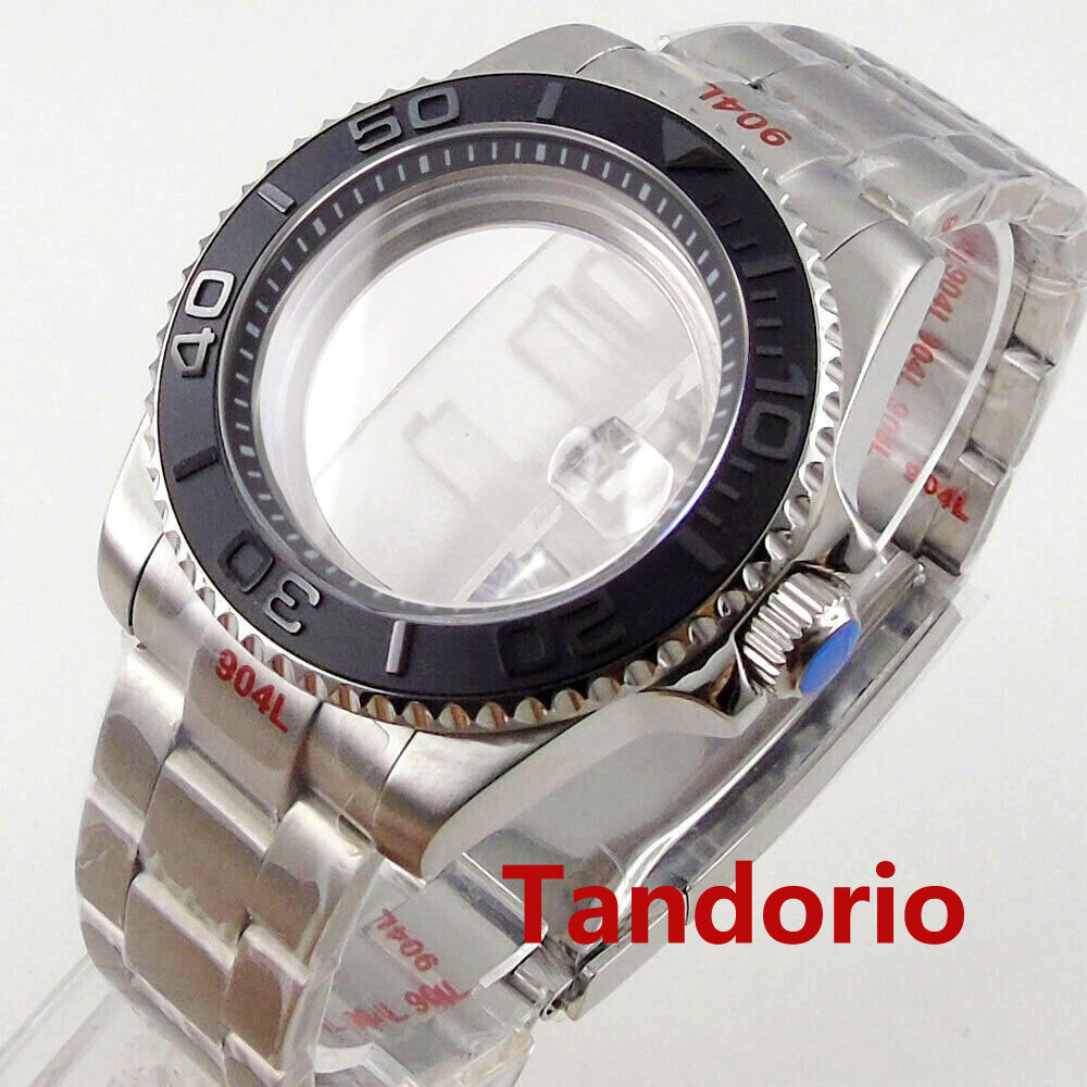 20ATM Sapphire Glass 40mm Watch Case 120 Clicks Fit NH34 NH35 NH36 Ceramic Bezel
