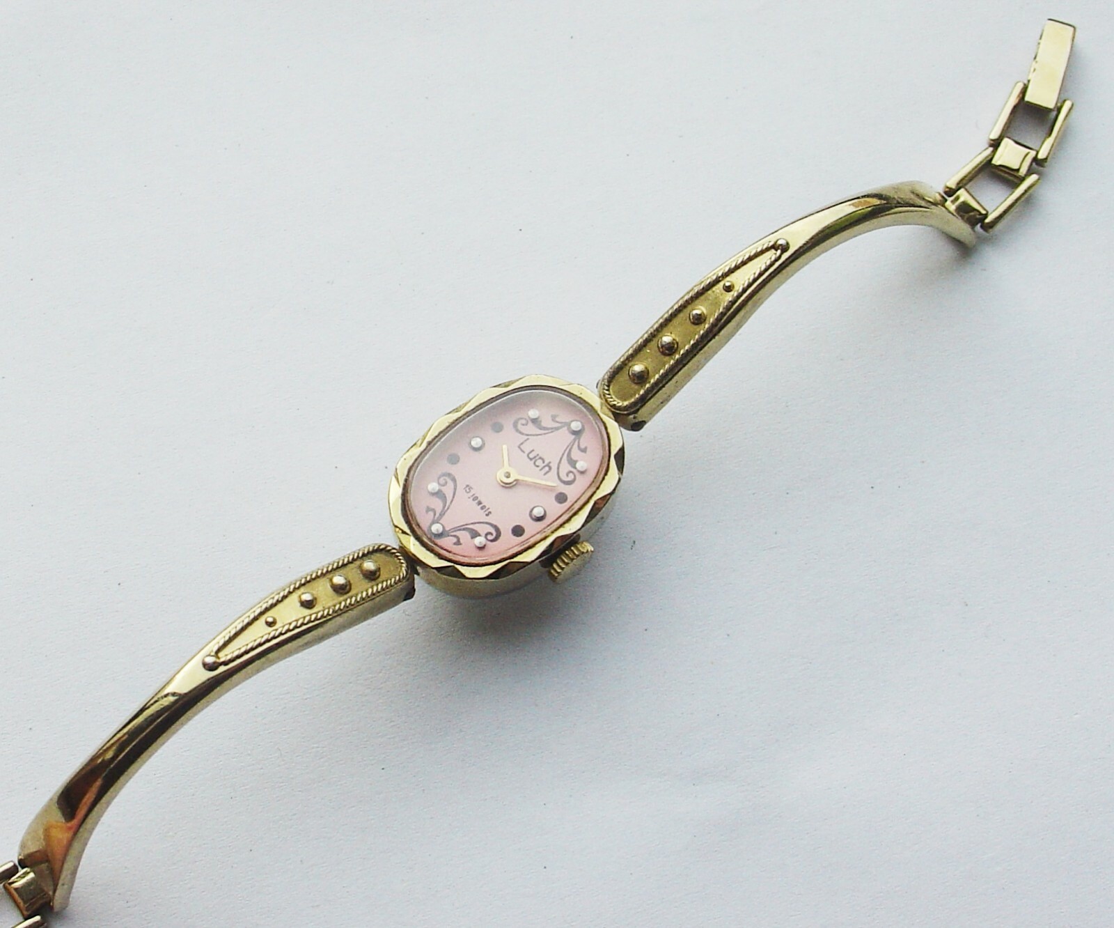 Serviced Ussr Soviet Russian Luch Jewel Womens Watch Mechanical Wrist Ladie