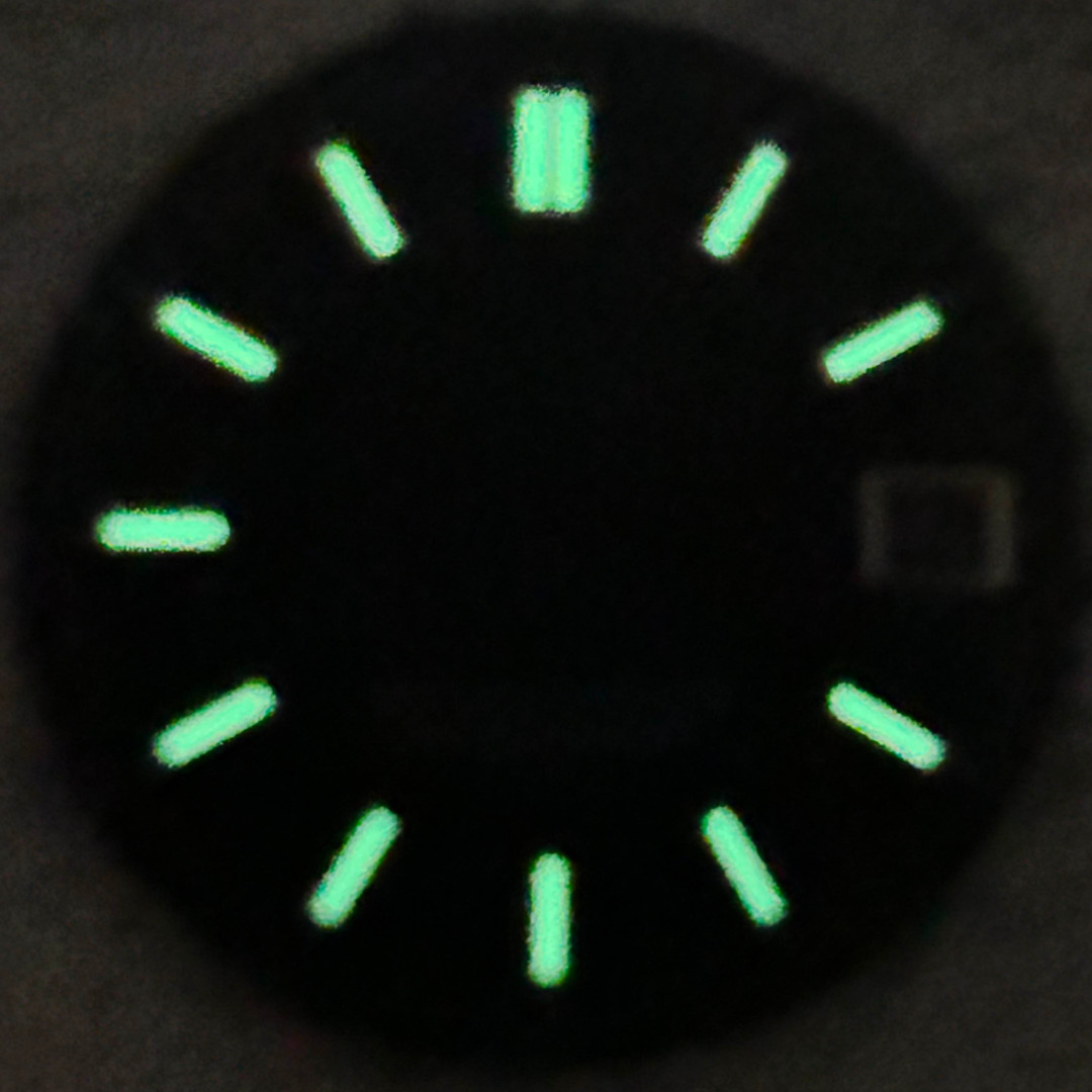 29MM Black Sunburst Watch Dial Replacement Green Luminous For NH35/36/4R/7S Mod