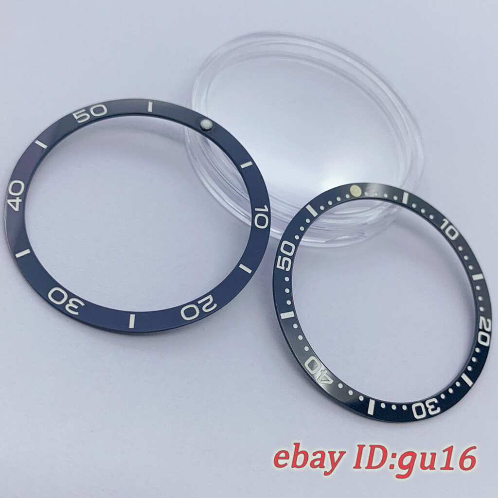 39.6mm Black black green ceramic flat Bezel Insert for 41mm automatic watches