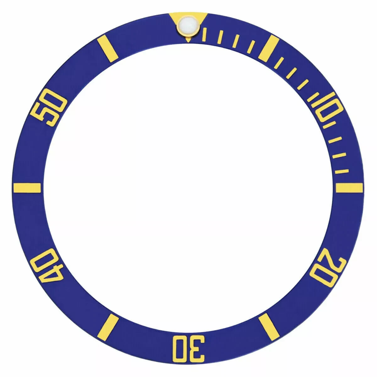 BEZEL INSERT ALUMINUM FOR ROLEX SUBMARINER BLUE 5508 5512 5513 1680 GOLD FONTS