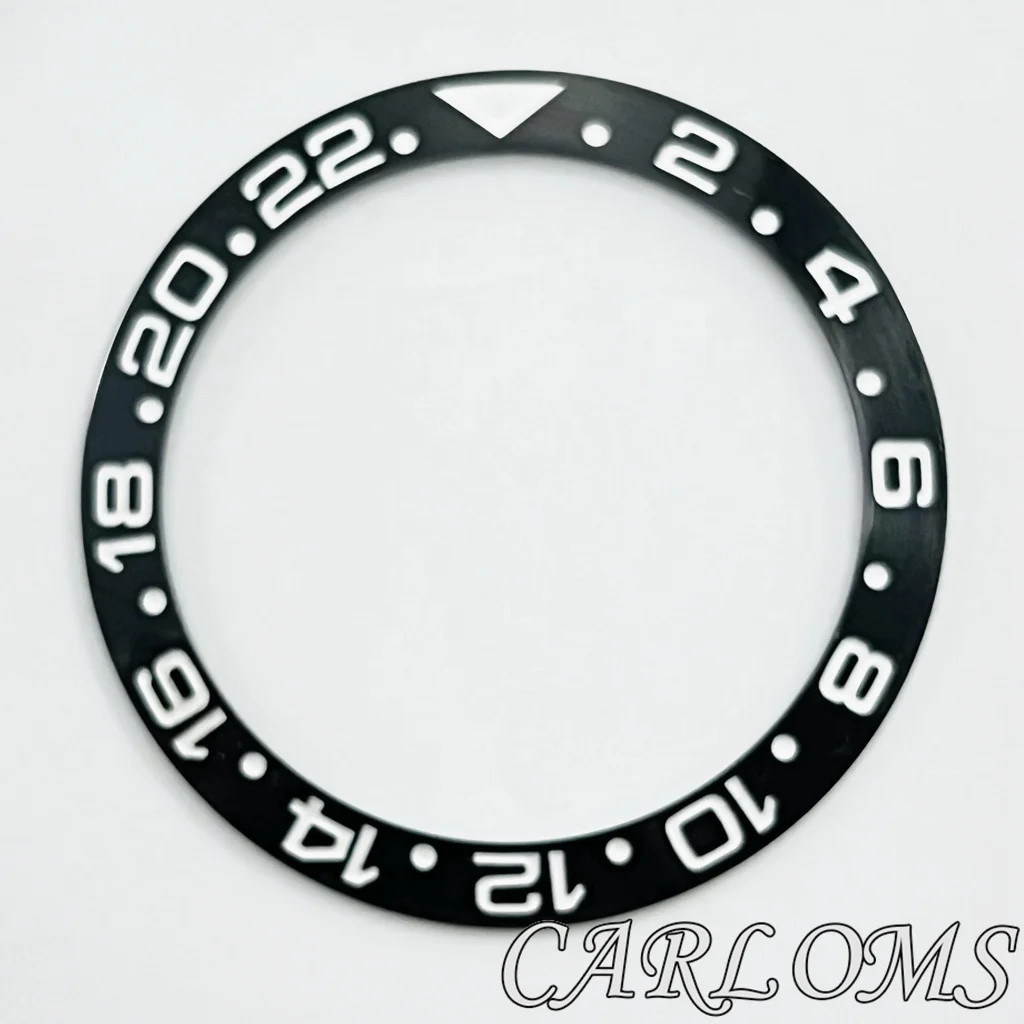 TOP 38Mm Black Brown Blue Green Yellow Orange Ceramic GMT Bezel Insert for 40Mm