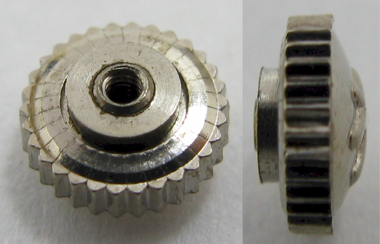 vintage Hamilton Watch Part dustproof white gold plated Crown 5 millimeters x1