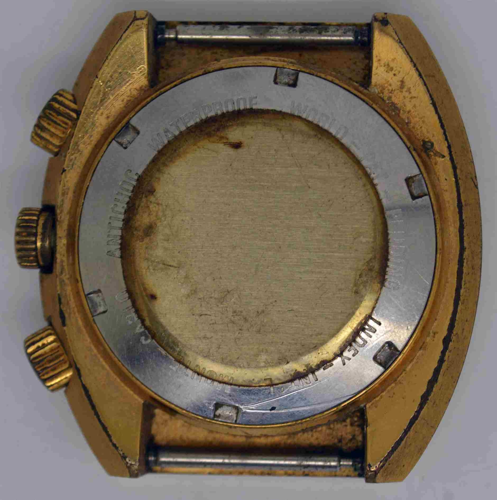 VTG DALIL Muslim GMT Gold Plated Wristwatch. Cal: AS-2063. For Repairs