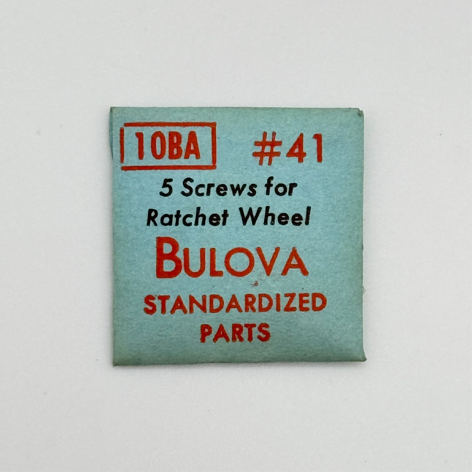 NOS Genuine BULOVA Caliber 10BA Part Number 41, 5 Screws for Ratchet Wheel