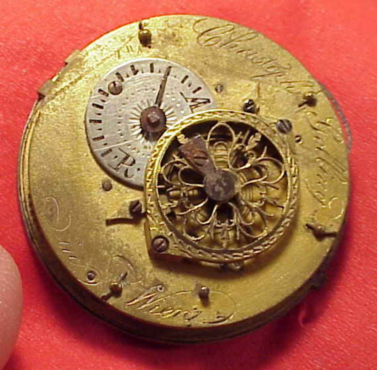 Vintage 38MM CHRISTOPHER GOLLING IN WIEN VERGE FUSEE POCKET WATCH MOVEMENT