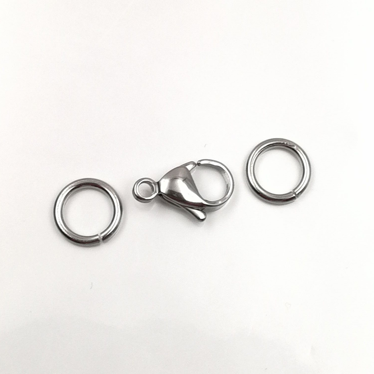 9－19MM Stainless Steel Lobster Clasp pkg. of 10 & 20 Jump Ring / 316L S.steel