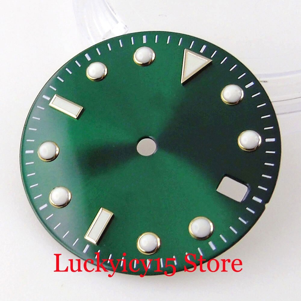 Sterile 28.5mm Green Watch Dial Gold Marks fit ETA 2824 2836 PT5000 MIYOTA