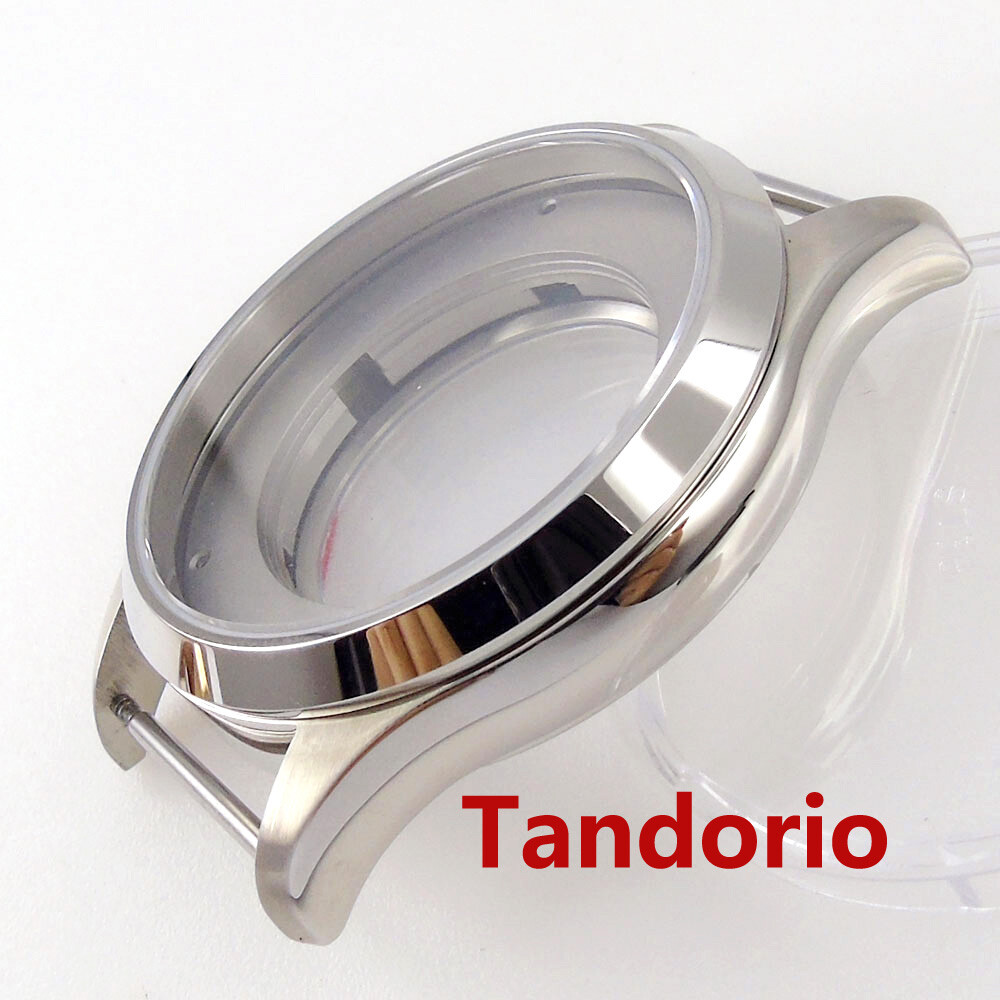 Rose Gold/PVD/Silver Watch Case 43mm Fit Miyota8215 821A DG2813 Sapphire Glass