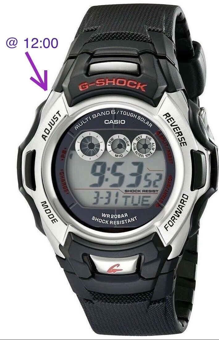 Casio G-Shock GW500 GW501 GW510 GW520 GW530 GWM500 watch band post & screw @ 12