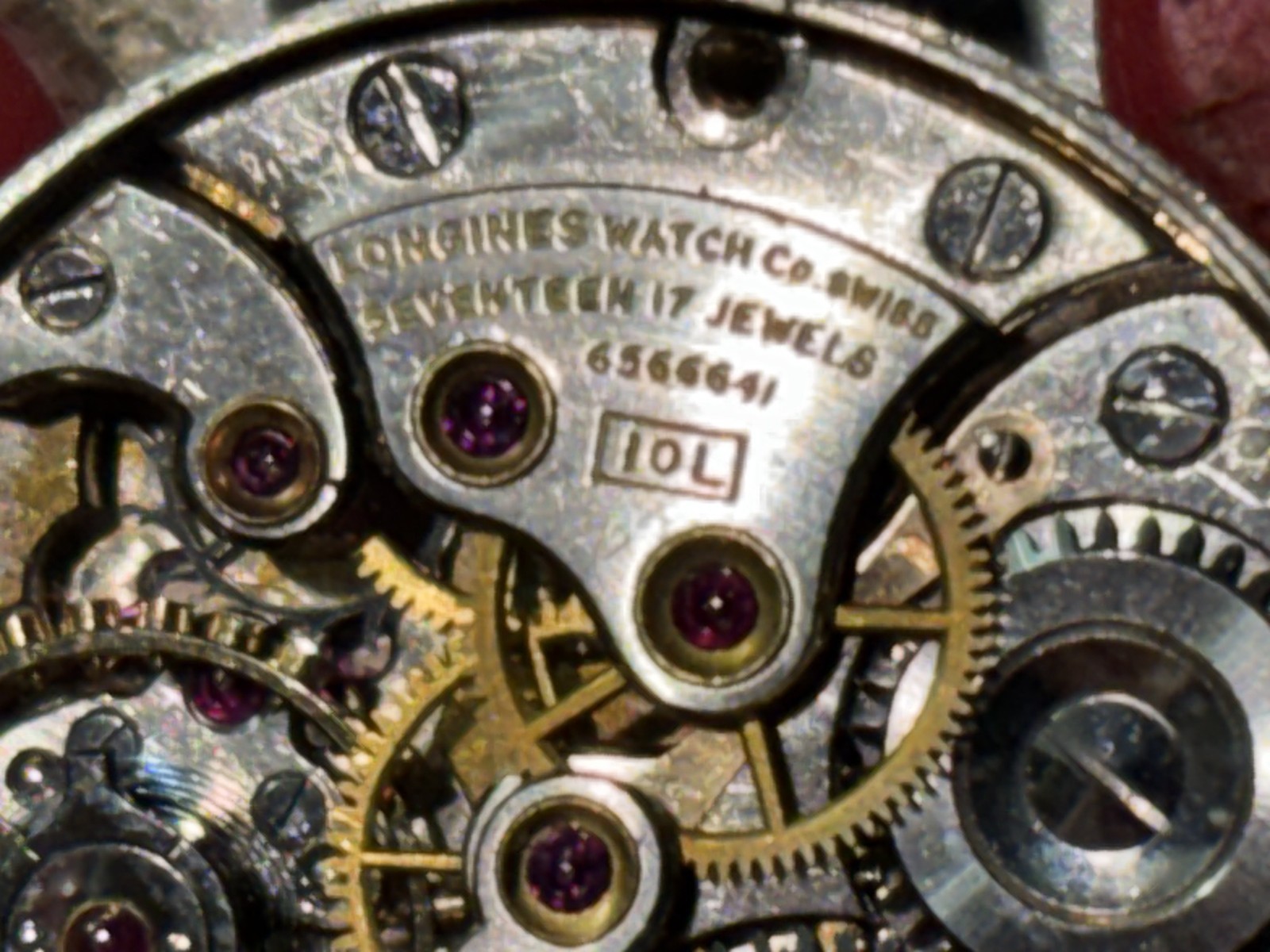 VINTAGE LONGINES Commander WATCH MOVEMENT, CAL. 10L, RUNNING, 17 JEWEL for part