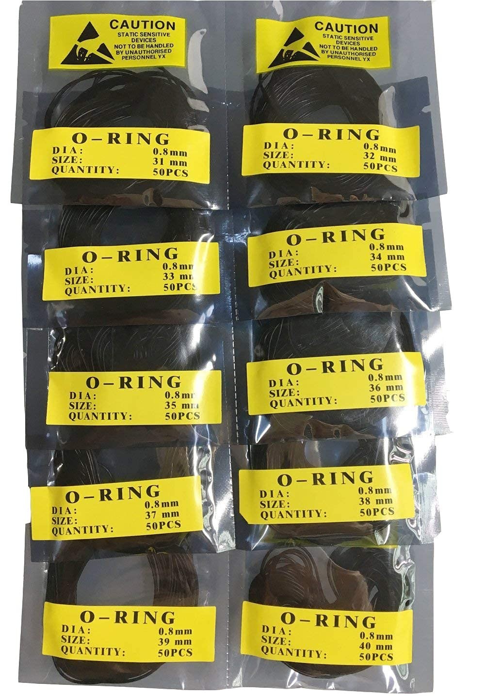 Replacement Watch O-Ring Back Gasket Seal Washers Set – Rubber Gaskets Kit (31-4