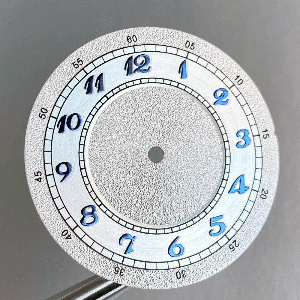 33.5mm Sterile Arabic numeral Vintage Dial Blue hands Middle Matte Fit for NH PT