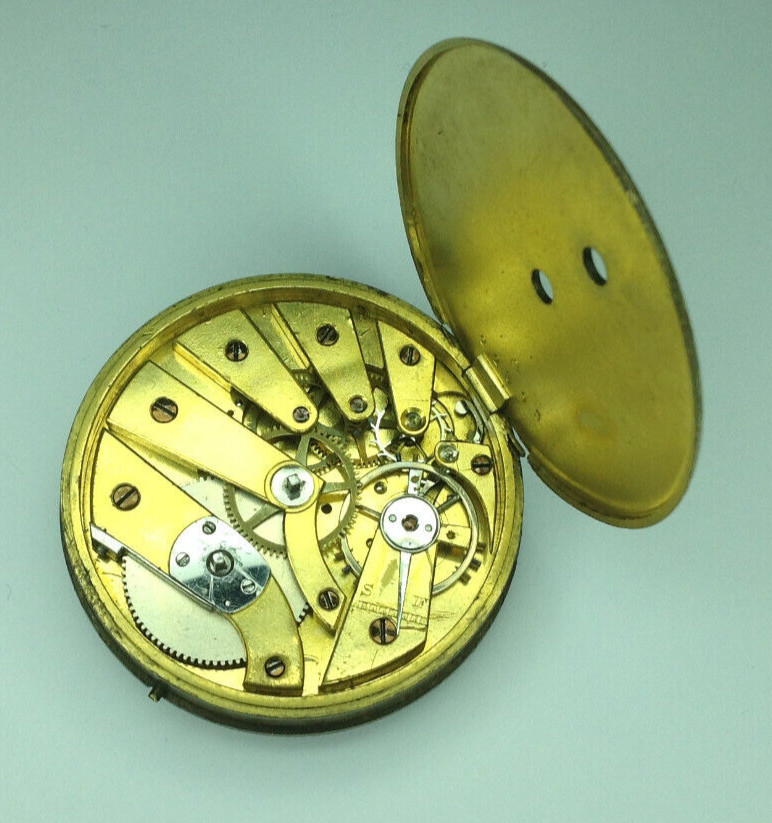 Unusual Detached Lever Pocket Watch Movement – WORKING – M.J Tobias