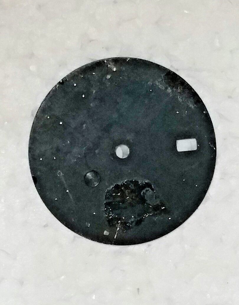 DIAL FOR ROLEX OYSTER PERPETUAL (DATE) BLACK COLOR WITH SILVER ROMAN NUMBERS