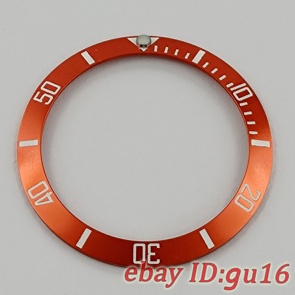 38mm high quality green blue purple titanium bezel insert fit 40mm watch case