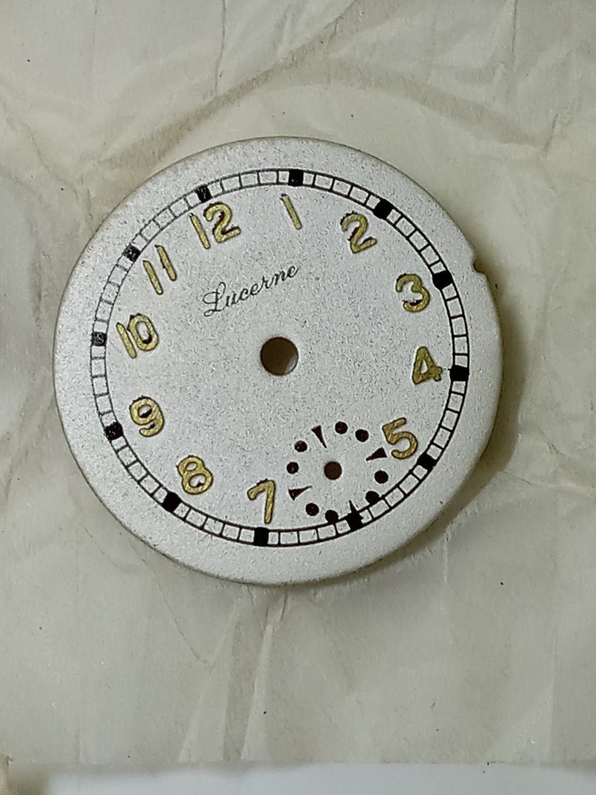 A Vintage Lot of 12 lucerne military style Wristwatch dials n o s