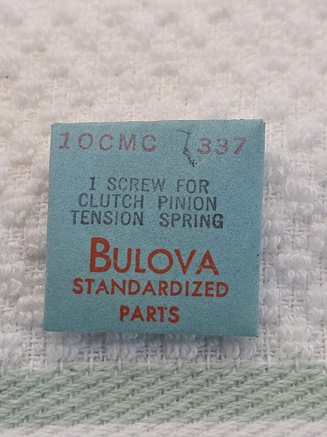 Bulova 1 Screw For Clutch Pinion Tension Spring 10CMC #337 NOS