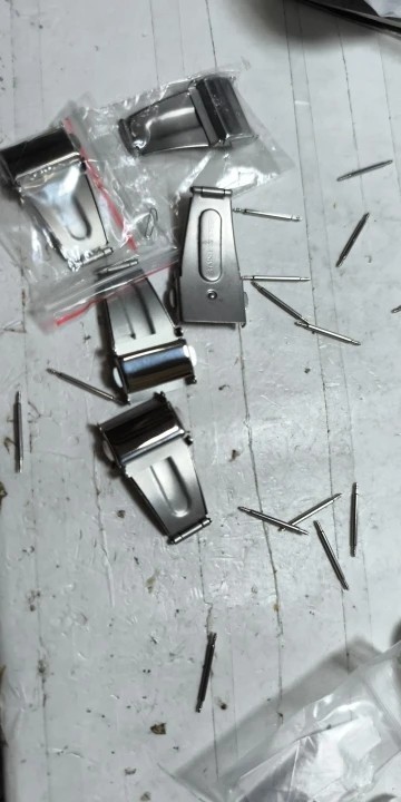 Stainless Steel Watch Buckle Clasp Folding Double Button 5pcs 16mm 18mm 20mm