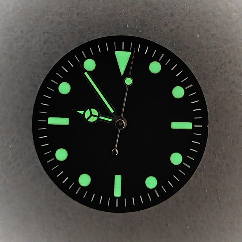 Watch Accessories Retro Dial Orange Marker Green Lume+ Hand Fit NH35/36 Movement