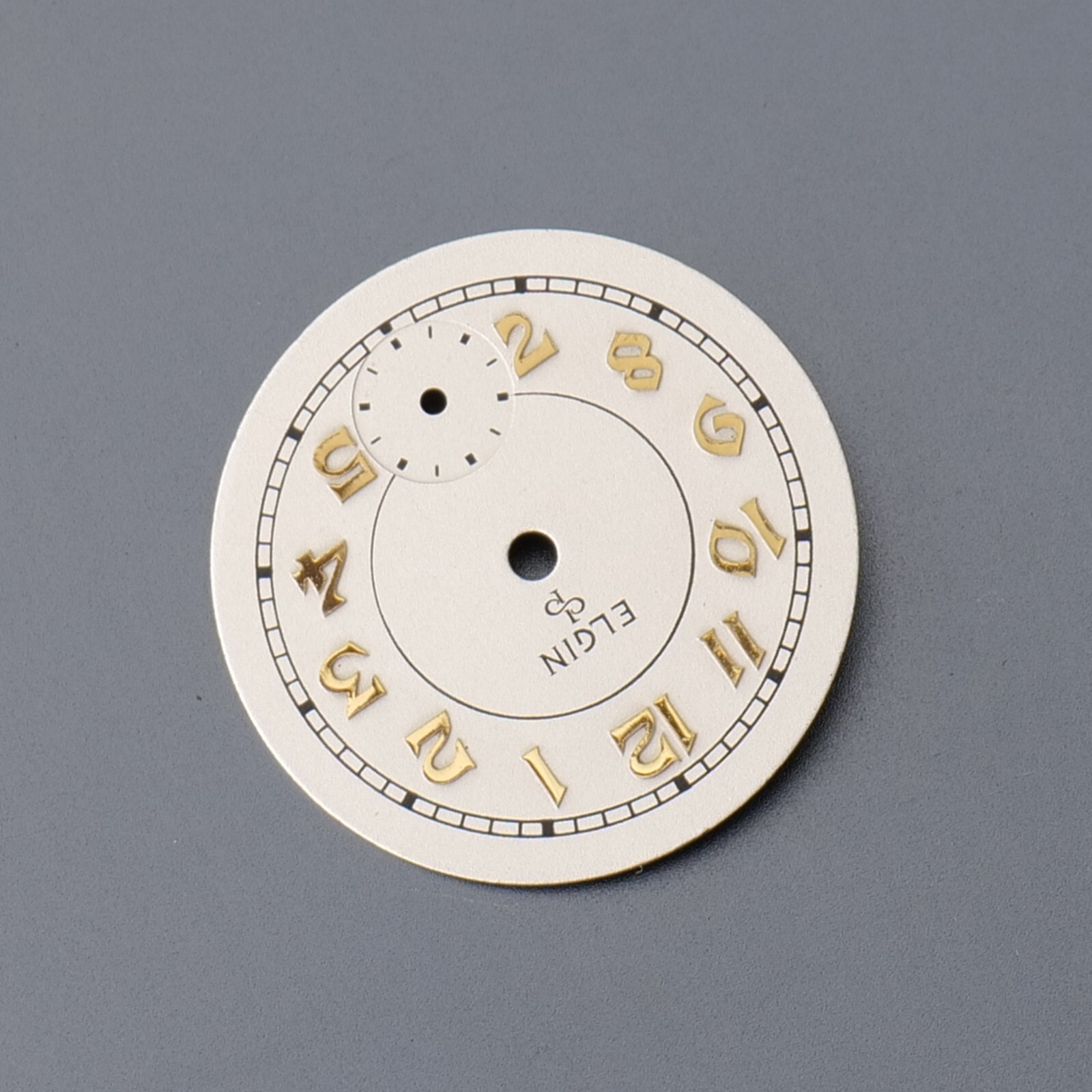 Vintage NOS Elgin Wrist Watch Dial Part 20.5mm Round For Watchmakers 8/0