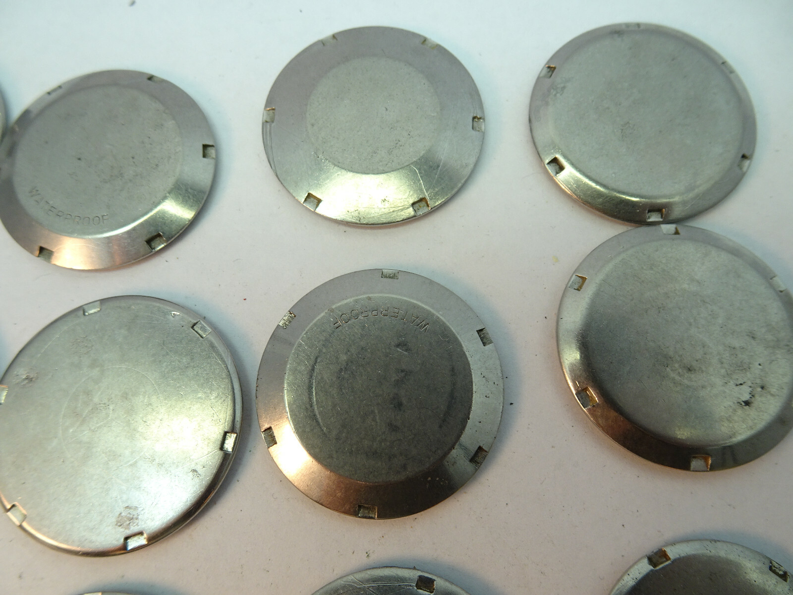 Omega vintage lot of stainless steel screwback watch covers for restorations