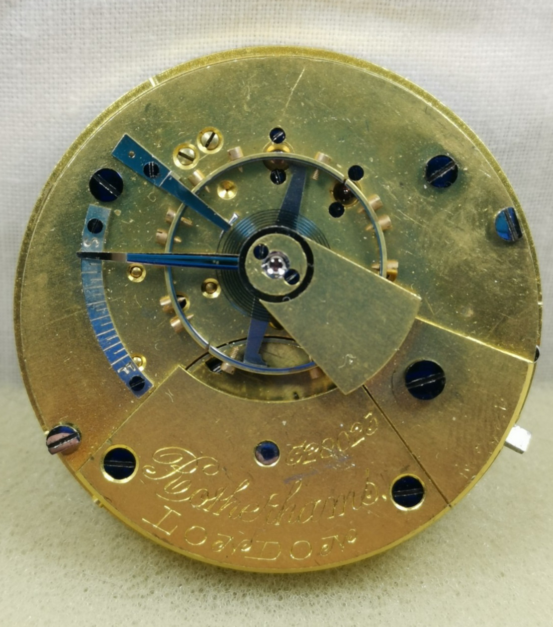 Rotherhams London Pocket Watch Movement 41.3 mm Parts/ Repair!