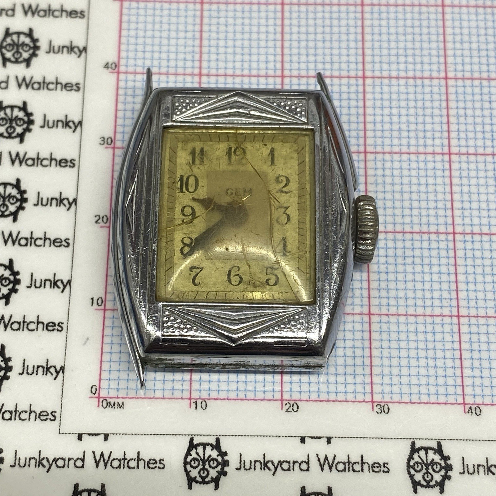 Vintage GEM Watch Movement Repair Parts Spares Salvage Deco Style